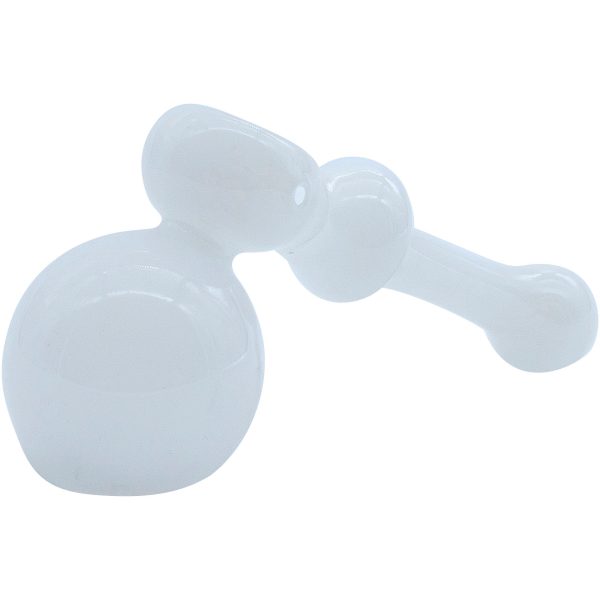 LA Pipes "Ivory Hammer" Glass Hammer Bubbler Pipe - Image 3