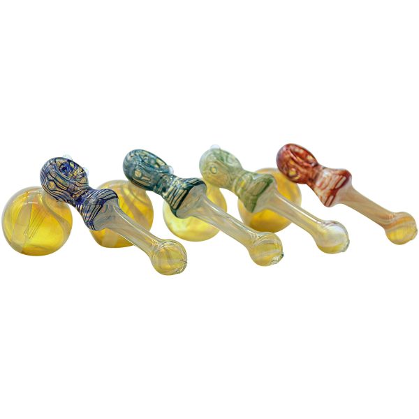 LA Pipes "Raked Hammer" Fumed Hammer Bubbler Pipe (Various Colors) - Image 10