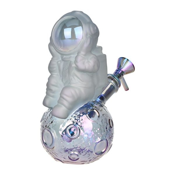 Space Man On The Moon Glass Water Pipe - 6.75" / 14mm F - Image 2