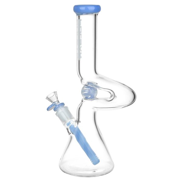 Pulsar Kinked Marble Glass Beaker Water Pipe | 12" | 14mm F - Image 3
