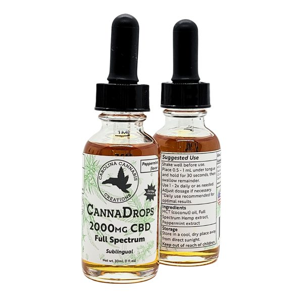 Full Spectrum 2000mg CBD Oil | Peppermint | Carolina Cannabis Creations - Image 2