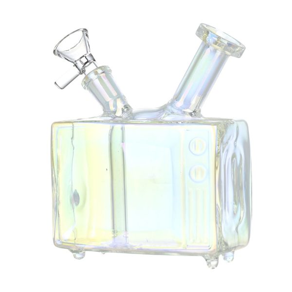 Retro TV Electroplated Glass Water Pipe - 5.75" / 14mm F - Image 3