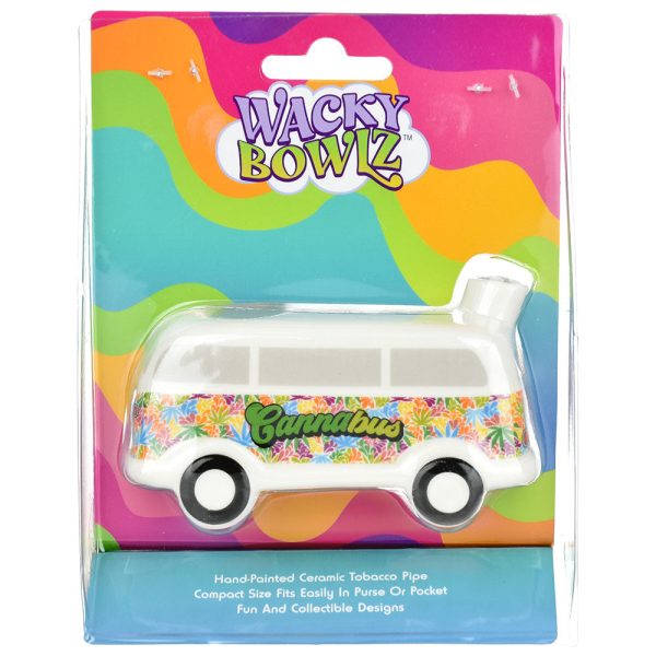 Wacky Bowlz Cannabus Ceramic Pipe - 4.5" - Image 3