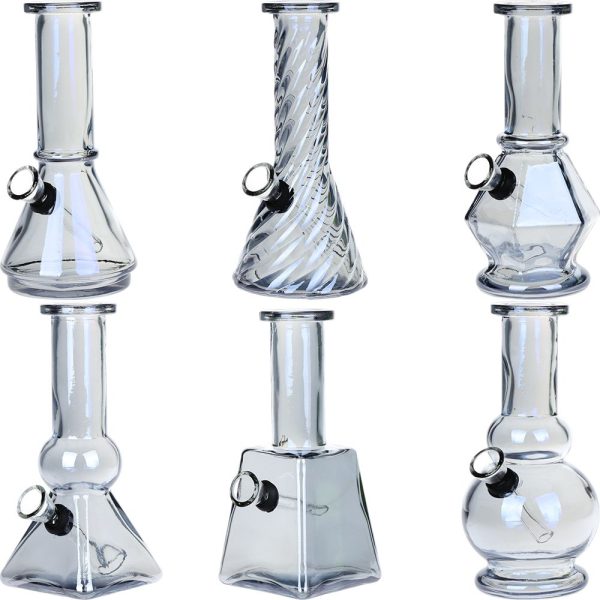 SeshGear Glass Mini Water Pipe | 6" | Grommet | Assorted Styles | 6ct Display - Image 11