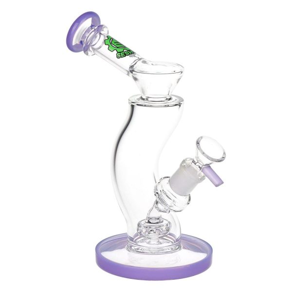 SeshGear Hip Check Curved Glass Water Pipe | 7.75" | 14mm F - Image 14