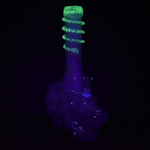 Iridescent Dragon Soft Glass Water Pipe - 14" / 14mm F - Image 4
