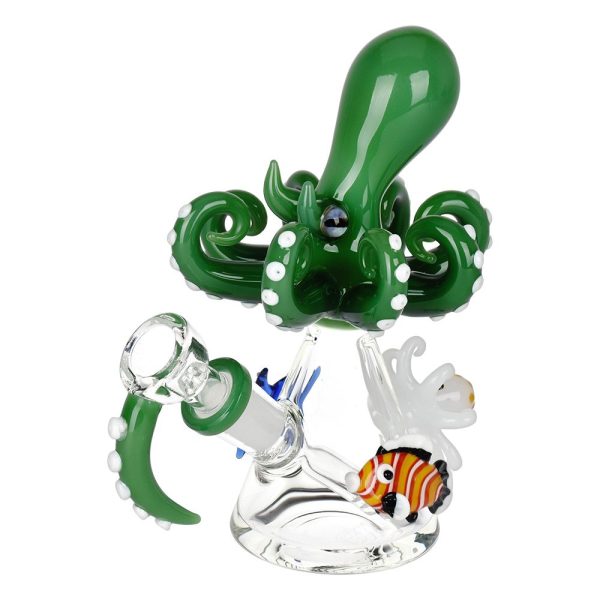 Octopus Reef Glass Water Pipe - 5.75" / Colors Vary - Image 3