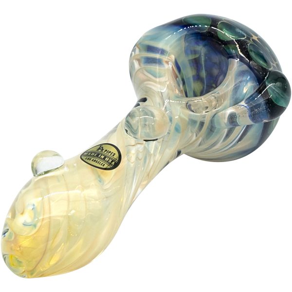 LA Pipes "The Hive" Honeycomb Color Changing Glass Pipe - Image 6