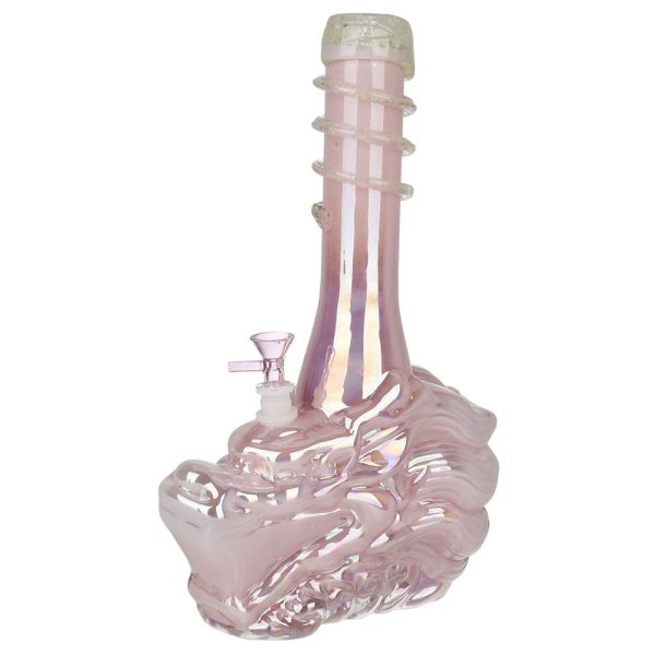Iridescent Dragon Soft Glass Water Pipe - 14" / 14mm F - Image 2