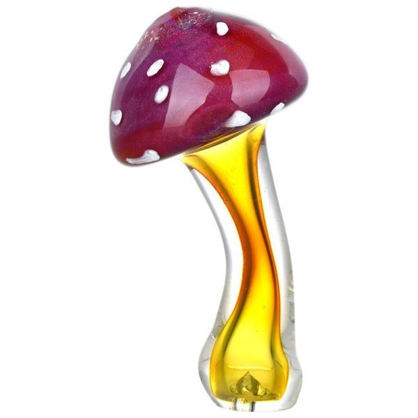 Amanita Mushroom Fumed Glass Hand Pipe - 4.75" - Image 3