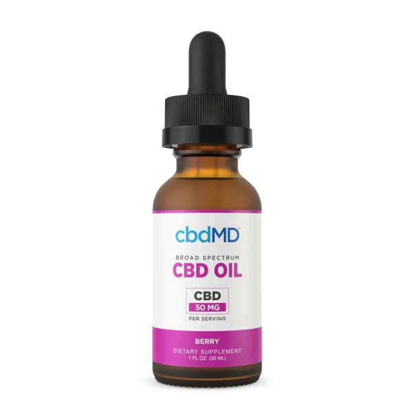 cbdMD Broad Spectrum CBD Drops - Berry Flavor - Image 3