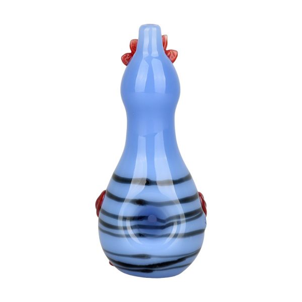 A Fowl Most Friendly Glass Hand Pipe - 4.5" / Colors Vary - Image 2