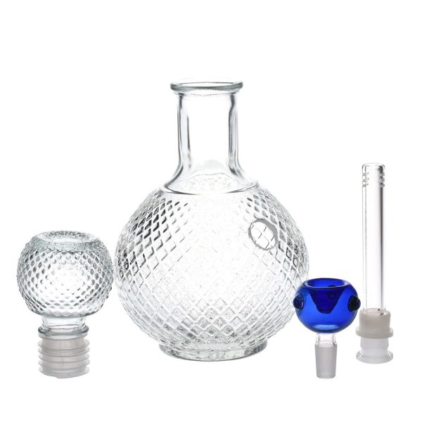 Vintage Decanter Style Glass Water Pipe w/ Cap - 7.5" / Cruet - Image 2