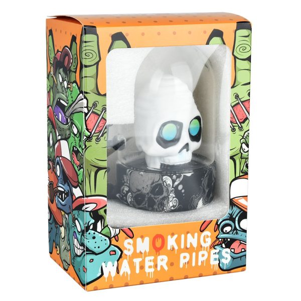 Spun Skull Bell Jar Water Pipe - 5.5" / 14mm F - Image 3