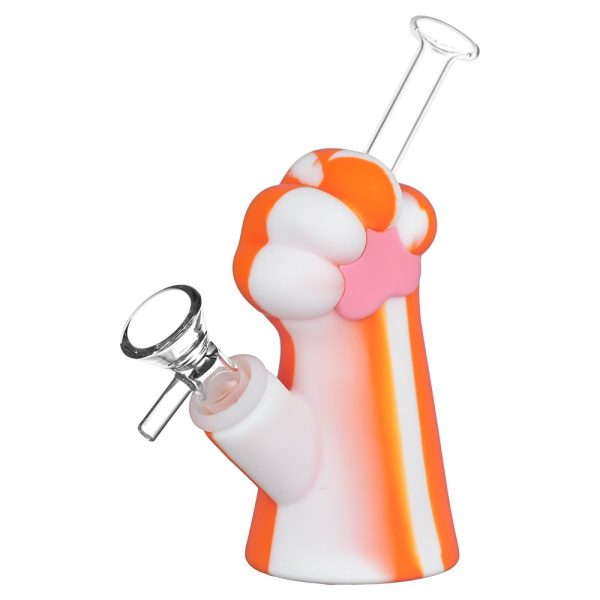 Silicone Cat Paw Water Pipe - 6.15" / 14mm F - Image 4