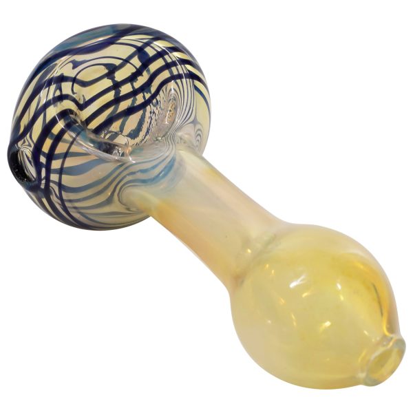 LA Pipes Spiral-Head Color Changing Glass Spoon Pipe - Image 5