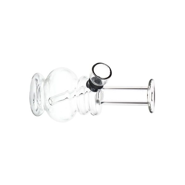 Small But Stout Bubble Rings Glass Water Pipe - 4.75" / Clear - Image 2