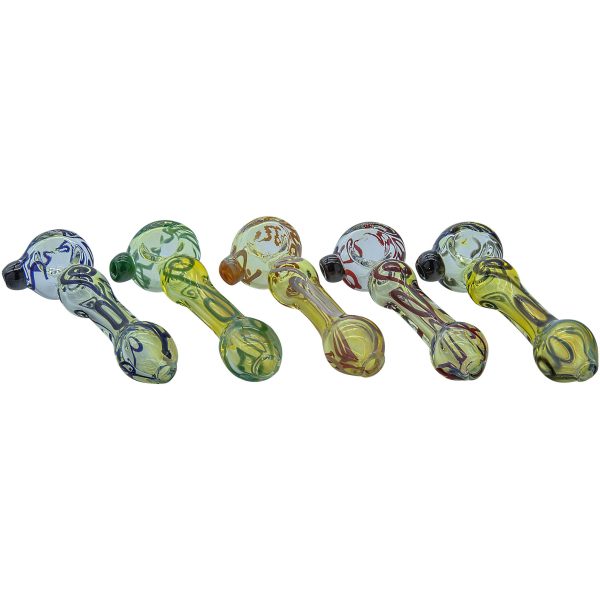 LA Pipes "Painted Warrior Spoon" Glass Pipe - Image 2