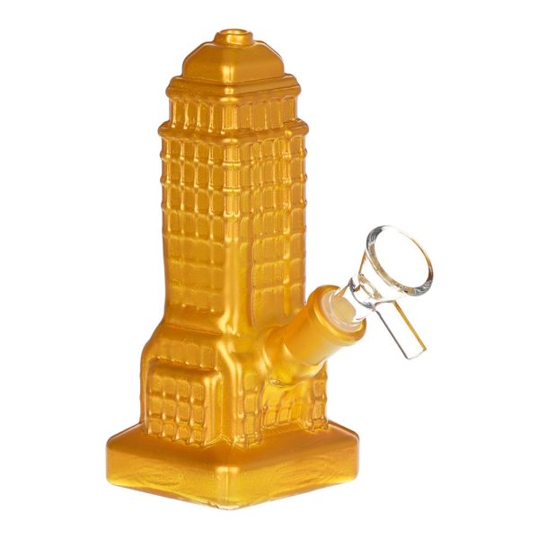 Empire State of Mind Glass Water Pipe - 6" / 14mm F / Colors Vary - Image 5