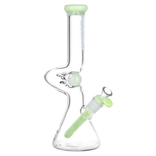 Pulsar Kinked Marble Glass Beaker Water Pipe | 12" | 14mm F - Image 4