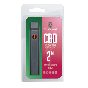 Golden Goat CBD Rechargeable Vape Device - 1200MG, Watermelon Runtz (Indica)