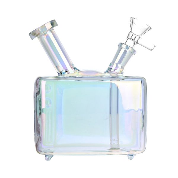 Retro TV Electroplated Glass Water Pipe - 5.75" / 14mm F - Image 2