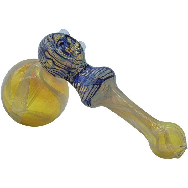 LA Pipes "Raked Hammer" Fumed Hammer Bubbler Pipe (Various Colors) - Image 5