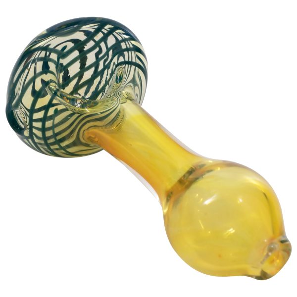 LA Pipes Spiral-Head Color Changing Glass Spoon Pipe - Image 6