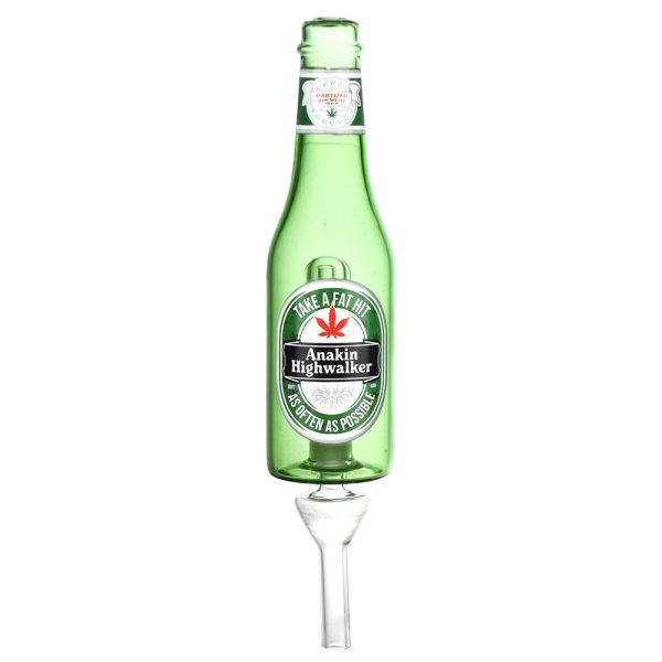 Dabtized Beer Burner Dab Straw & Dry Herb Pipe - 7.75" / 10mm F / Designs Vary - Image 2