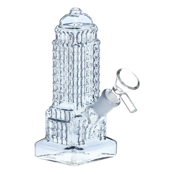 Empire State of Mind Glass Water Pipe - 6" / 14mm F / Colors Vary - Image 4