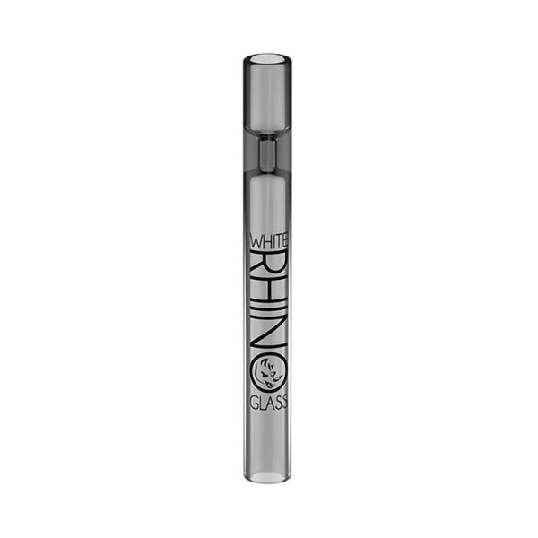 White Rhino Black Glass Chillum w/ Silicone Cap - 4" 25ct - Image 2