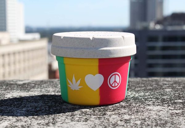 RE:STASH We'd Love Peace Rasta Tie-Dye 4oz Jar - Image 4