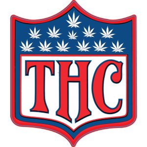 THC Football Shield Sticker - 4" x 3.5"