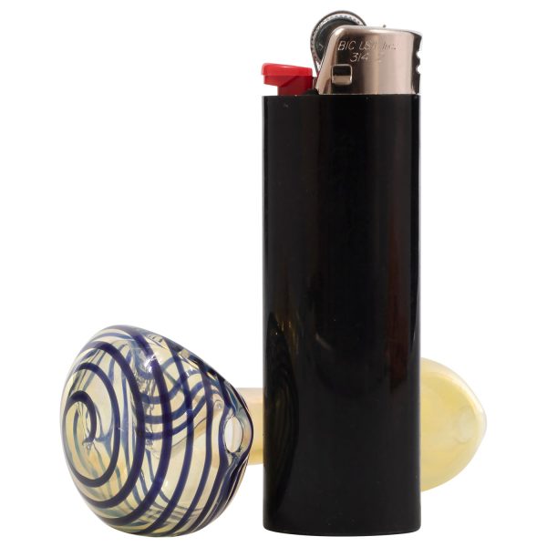 LA Pipes Spiral-Head Color Changing Glass Spoon Pipe - Image 12