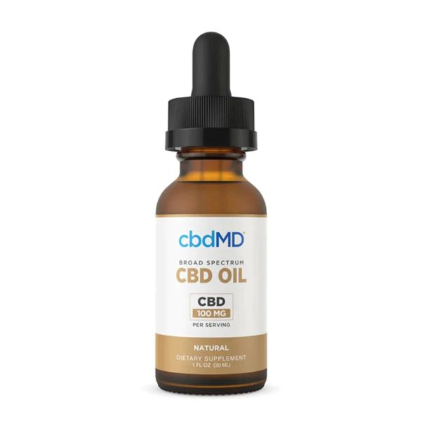 cbdMD Broad Spectrum CBD Oil Drops - Natural Flavor (750MG - 7500MG) - Image 2