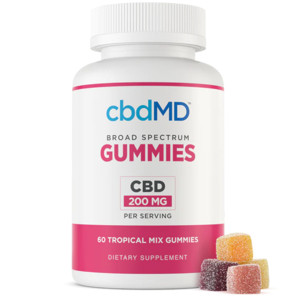 cbdMD Broad Spectrum CBD PM Sleep Gummies Raspberry - 750MG, 60ct - Image 4