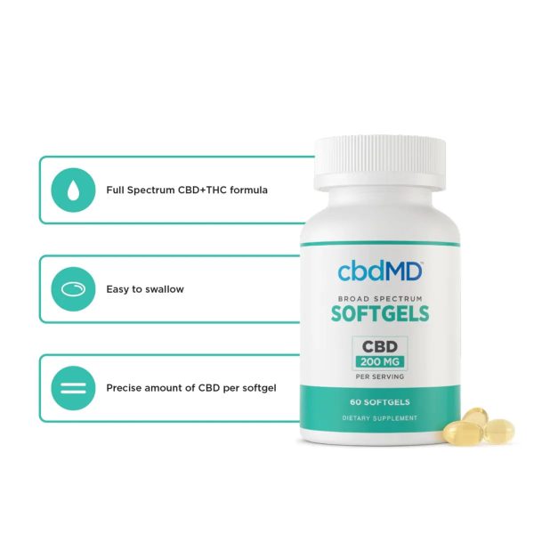 cbdMD CBD Softgel Capsules (3000MG - 6000MG) - Image 3