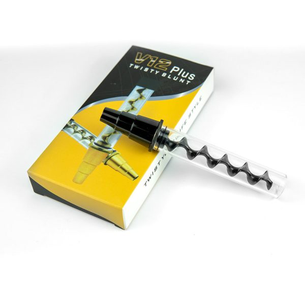 Glass Blunt Hand Pipe - Multiple Colors 5" - Image 9