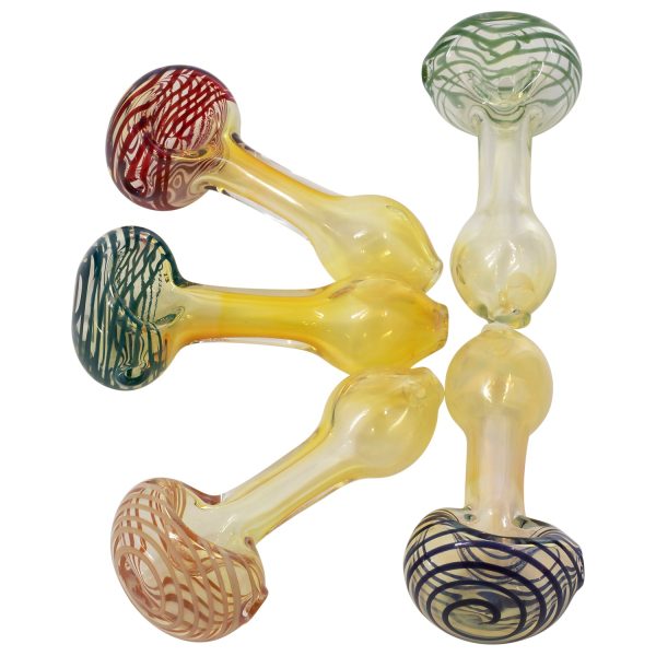 LA Pipes Spiral-Head Color Changing Glass Spoon Pipe - Image 2