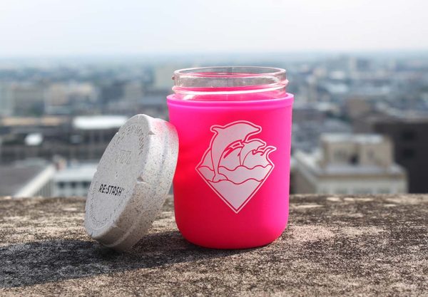 RE:STASH JAR 8oz Pink Dolphin "Waves Puff"  (+Re:vider & Boveda) - Image 7