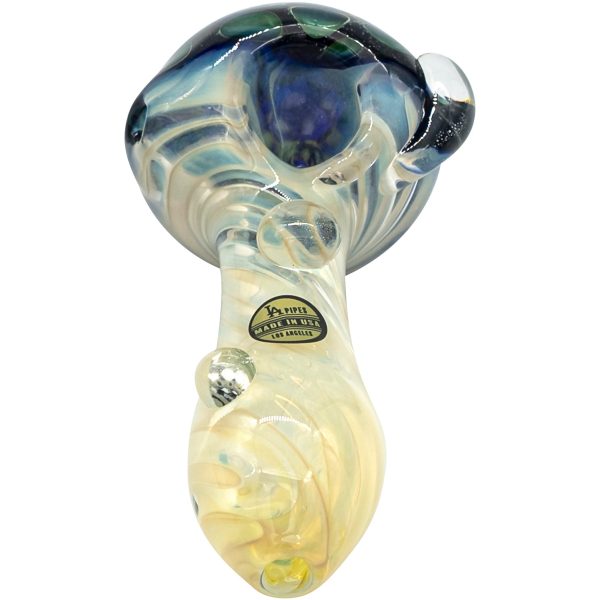 LA Pipes "The Hive" Honeycomb Color Changing Glass Pipe - Image 5