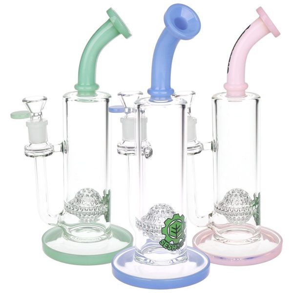 SeshGear Golf Ball Perc Glass Water Pipe | 10" | 14mm F | Colors Vary - Image 2