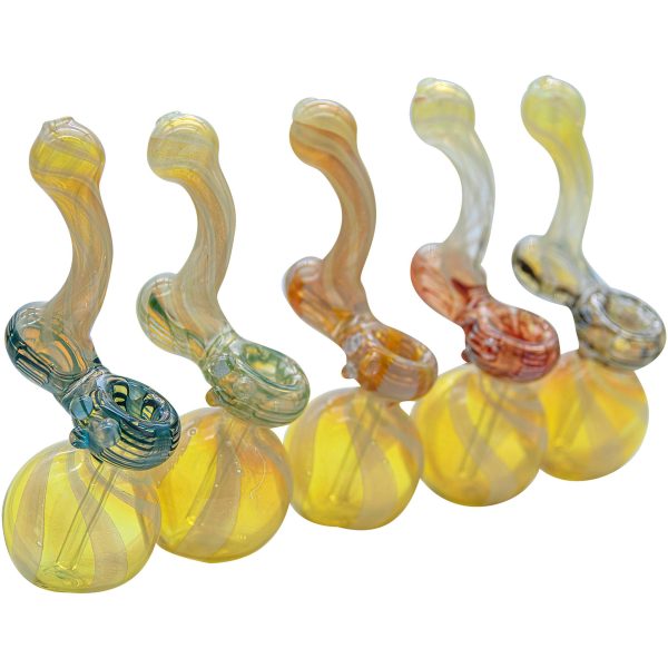 LA Pipes "Rake Bubb" Fumed Sherlock Bubbler Pipe (Various Colors) - Image 12