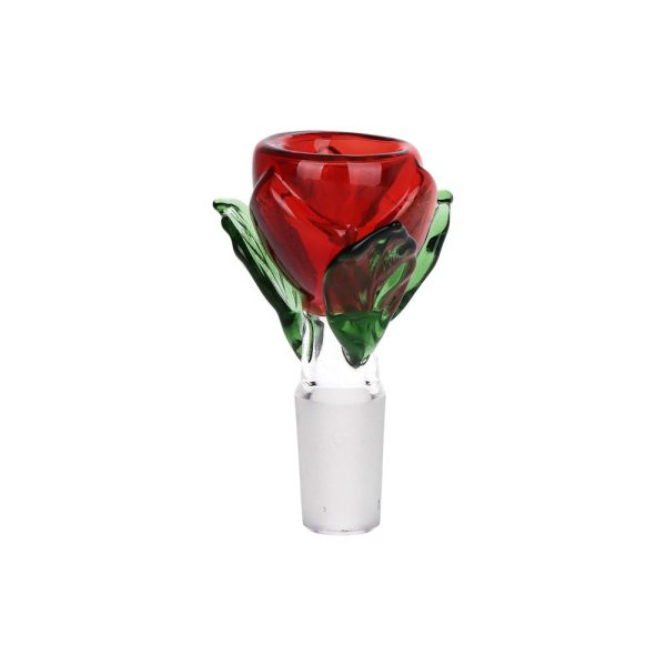 Rose in Vase Glass Water Pipe - 7" / 14mm F - Image 3