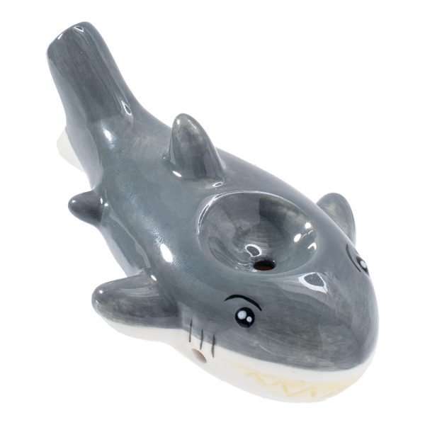 Wacky Bowlz Shark Ceramic Pipe - 3.75" - Image 2