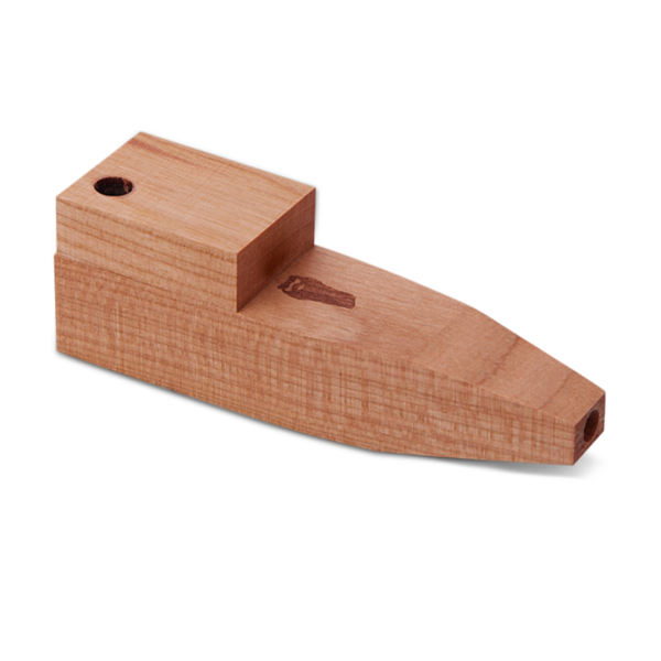 Bearded Square Wood Pipe with Lid - Image 2