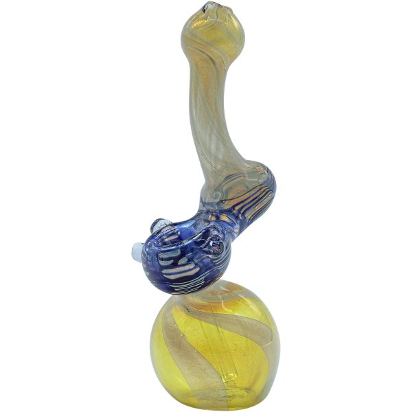 LA Pipes "Rake Bubb" Fumed Sherlock Bubbler Pipe (Various Colors) - Image 4