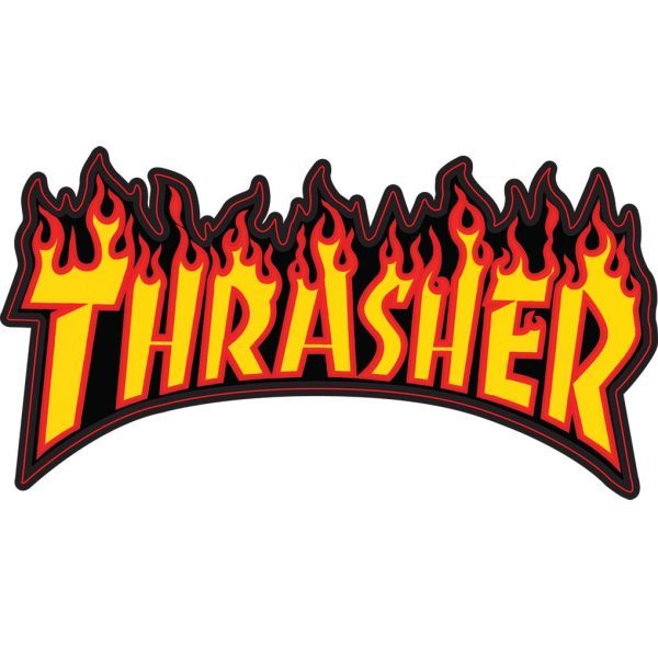 Thrasher Flaming Logo Sticker | 6"x3.25" - Image 5