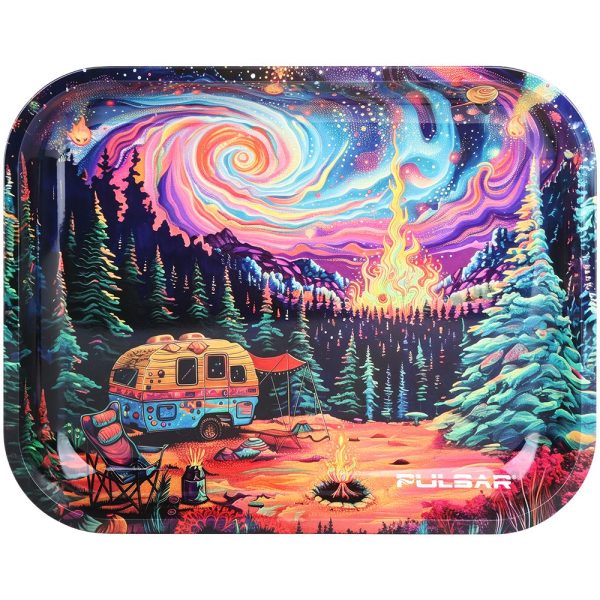 Pulsar Design Series Large Metal Rolling Tray - Starry Starry Camp / 13"x11" - Image 2