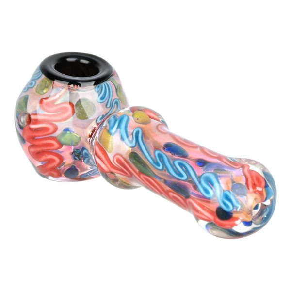 Lustrous Fumed Glass Spoon Pipe - 4.25" / Colors Vary - Image 3